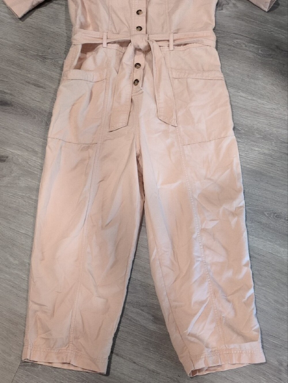 Madewell Blush Utility Jumpsuit with Tie Waist Womens 4 Fits Medium - Picture 2 of 7